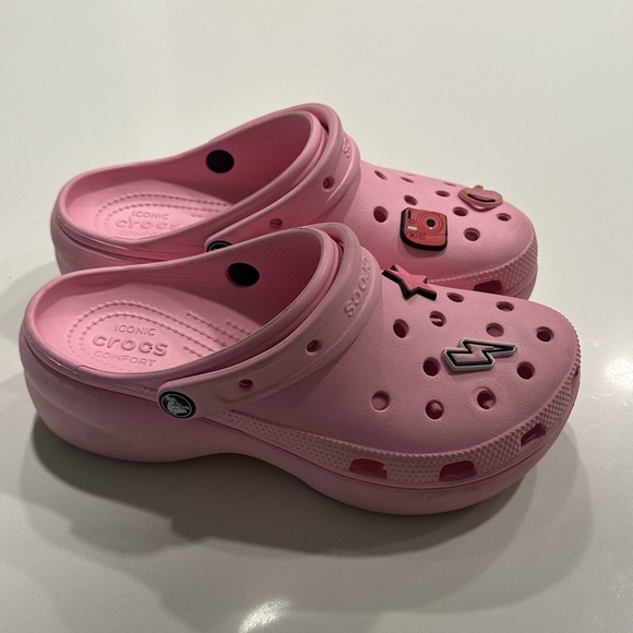 Pink Platform Crocs - Picture 2 of 3